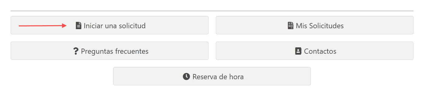 Menú Solicitudes Docentes - Iniciar solicitud