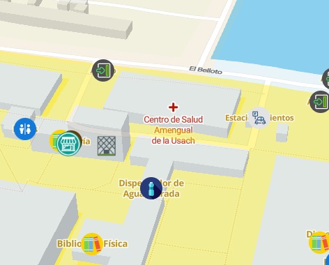 Ubicación Centro de Salud USACH